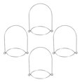 thumbnail image 1 of HAMPPLIES 4Pcs Ergonomic Stainless Steel Mason Jar Hanglers with Wire Handle for Kitchen Organization, 1 of 8