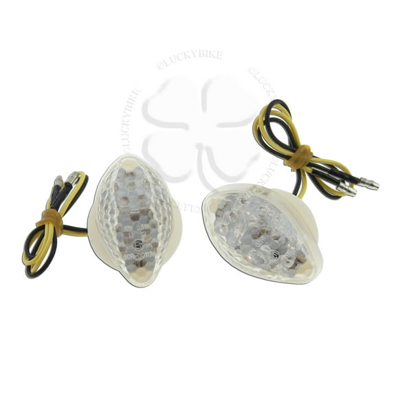 Clear LED Flush Mount Turn Signal Blinker Honda CBR 300 600 1000 RR F4 F4i CB