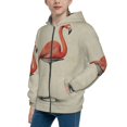 thumbnail image 2 of Sikiie Flamingo Sitting On Chair Zip Up Hoodie Teenage, hoodies for Teenage, Zipper Sweatshirt Jacket for Daily, Traveling-Small, 2 of 6