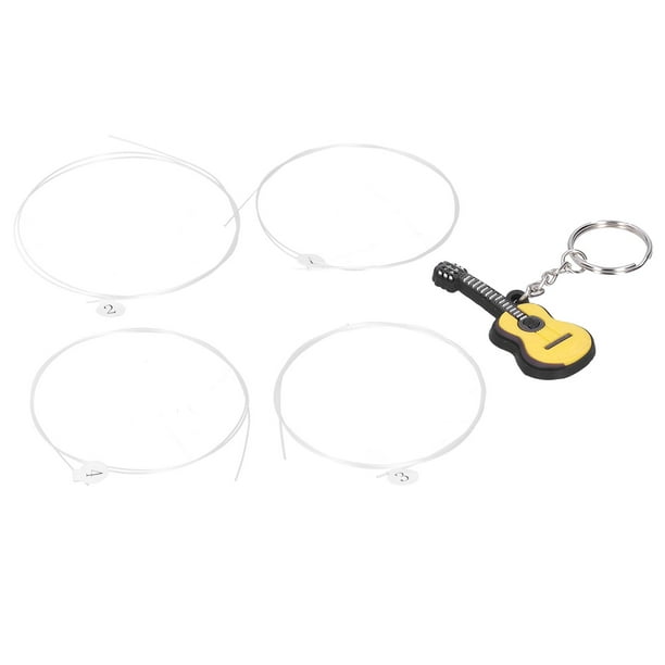 Zerodis 4Pcs Universal Carbon Strings Reduce Noise Ukulele Guitar Strings Replacement Soft Instrument Strings For 21in 23in 26in Ukulele