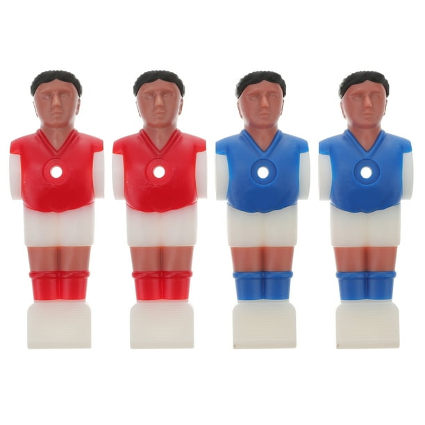 RomaMX 4 piezas Rod Soccer Foosball Table Football Hombre Jugador de fútbol Piezas de repuesto para fútbol de mesa 1.4M (2pcs rojo y 2pcs azul)