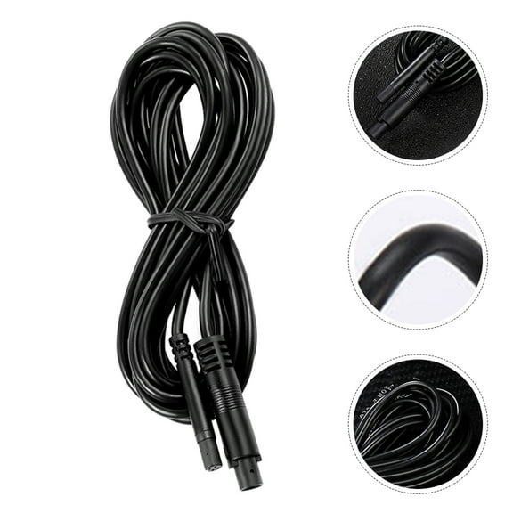 NICEXMAS 2-Pack Rear View Camera Extension Cable 4 Black, Lightweight and Easy to Store for Vehicle Use