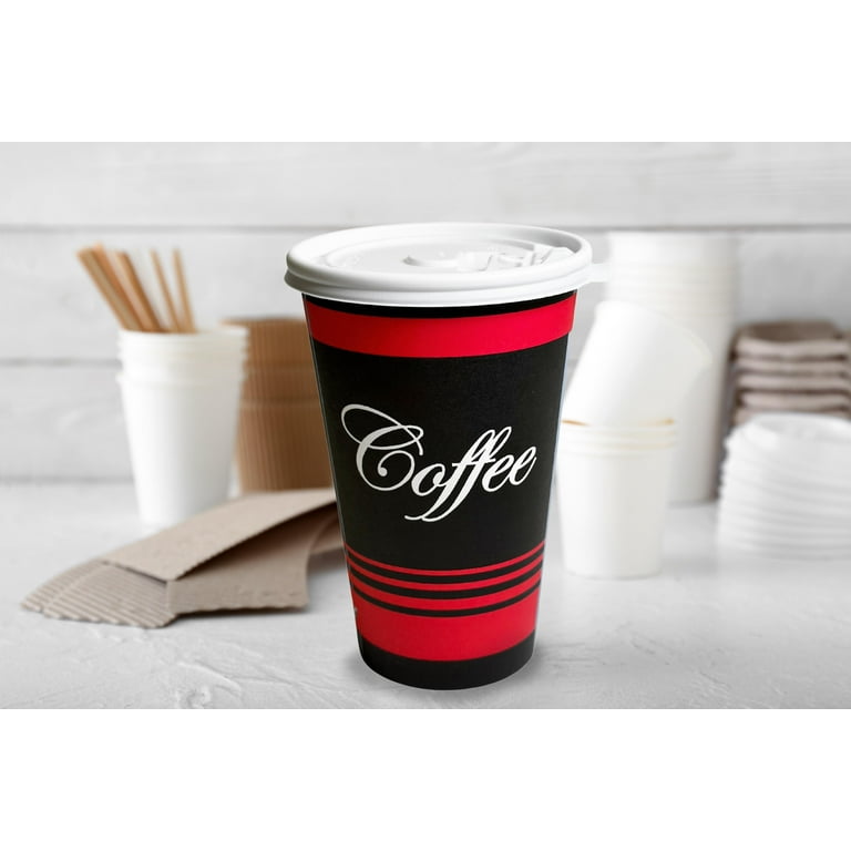 [500 Pack] Disposable Coffee Cups - 16 oz White Double Wall Insulated To Go  Coffee Cups - Kraft Pape…See more [500 Pack] Disposable Coffee Cups - 16