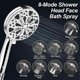 thumbnail image 3 of Shower Head, 10 Mode Water Saving High Pressure Shower Head, Bathroom Shower Head(1.5m Shower Hose/anti-clog Nozzle)built-in 2 Power Wash Spray(2.5 Gp, 3 of 5