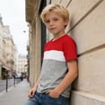 thumbnail image 5 of Shirt for Kids Short Sleeve T Shirt Round Neck Boys Tee Shirts Comfortable Boys 3-4 Years Clothes, 5 of 5