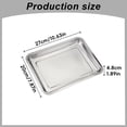 thumbnail image 4 of USUERY Rectangular Metal Serving Tray for Indoor Use Fast Food Service Tray Restaurant Cafeteria, 4 of 9