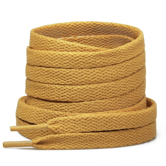 Stepace [2 Pairs Flat Shoe Laces For Sneakers 5/16" Width 30"-72" Length 26 Color Shoelaces Tan 36"(91 Cm)