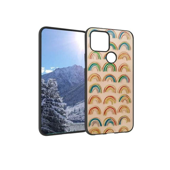 Compatible with Google Pixel 5(2020) Phone Case, Rainbow-592 Case Silicone Protective for Teen Girl Boy Case for Google Pixel 5(2020)