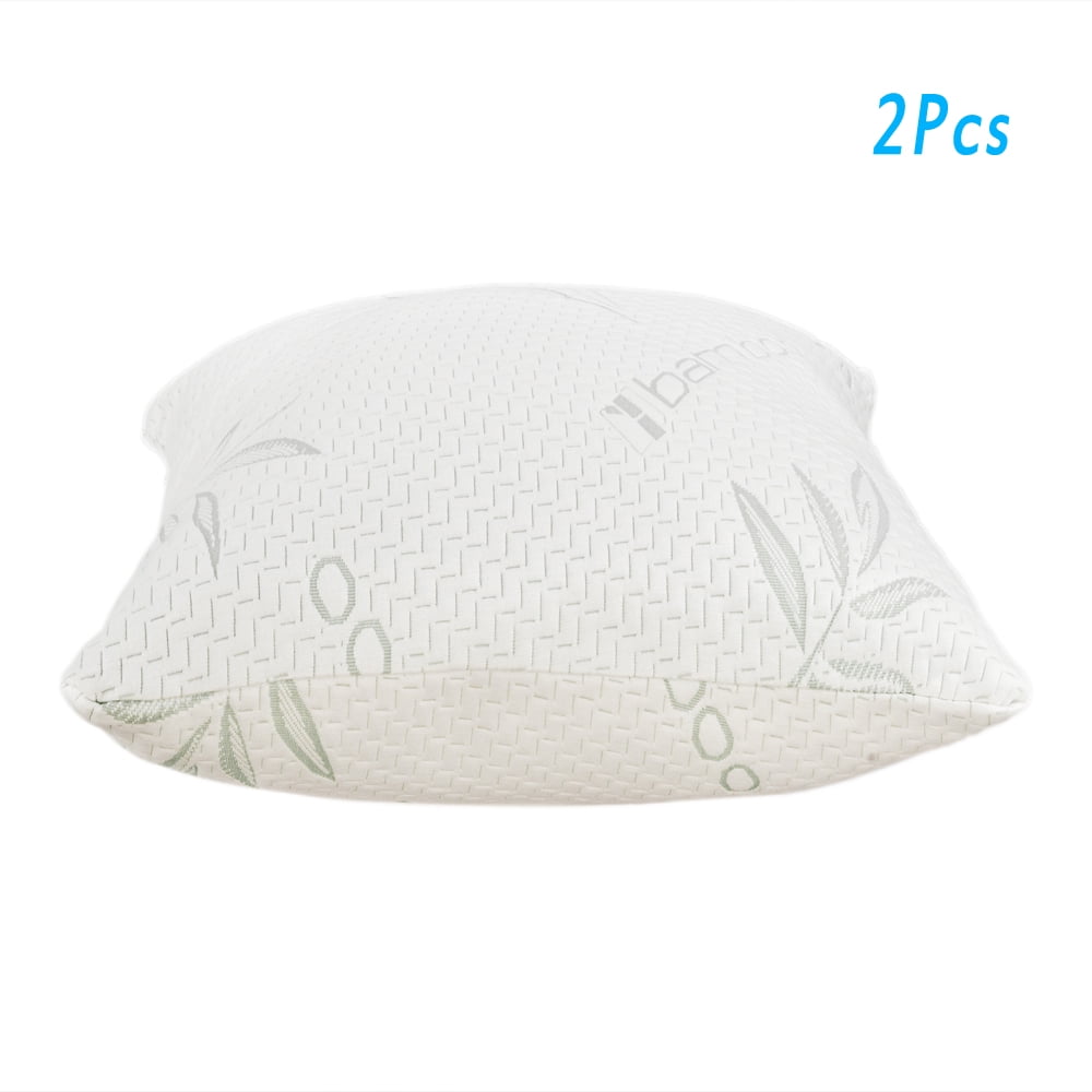 Lowestbest 2Pcs Gel Particle Crushed Cotton Pillow, Cotton Fabric Cover Bed Pillows, Queen Lowestbest 2Pcs Gel Particle Crushed Cotton Pillow, Cotton Fabric Cover Bed Pillows, Queen