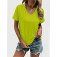 thumbnail image 4 of Women's T Shirts V Neck Casual Short Sleeve Summer Basic Tops Tees, 4 of 4