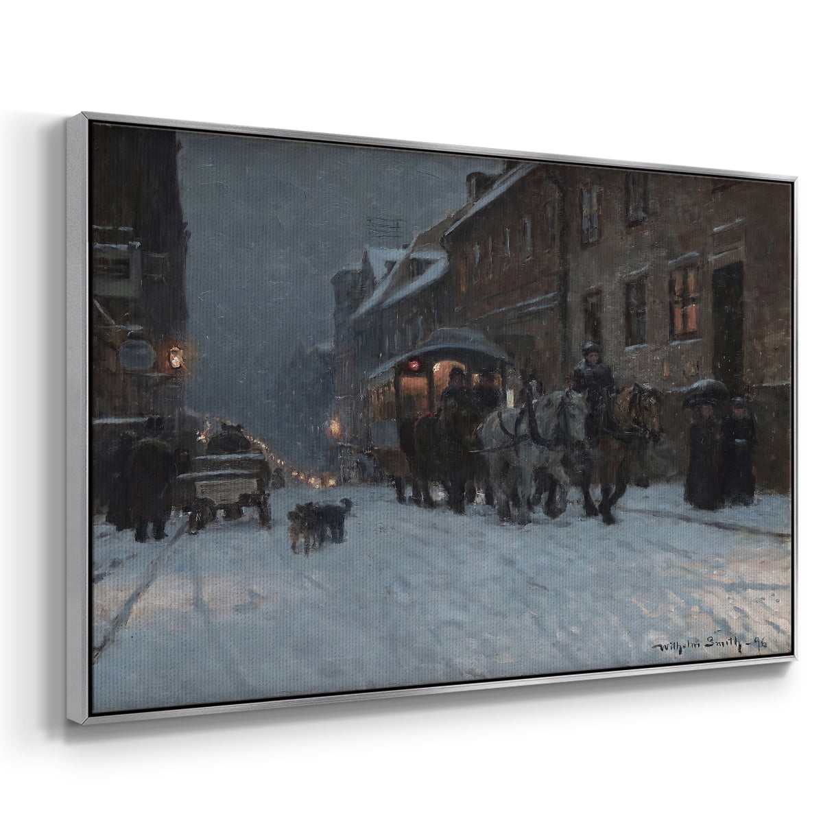 Vintage Landscape-CCCLXXXIV By Wexford Home Framed in Silver Wood Gallery Wrapped Canvas 27 in. x 41 in.