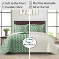 thumbnail image 4 of Mainstays All in One Lightweight Quilt Set and Sheet Set -7 Piece, King, Green Floral, 4 of 17