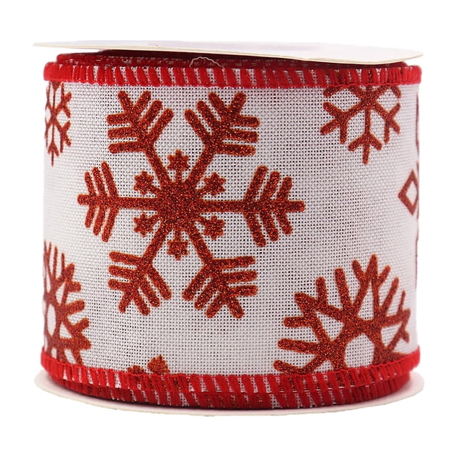 Visland Christmas Ribbons Colored Ribbon Holiday Ribbon Decorations Rustic Fabric Ribbons Crafters Holiday Ornaments 1Roll/5Yard