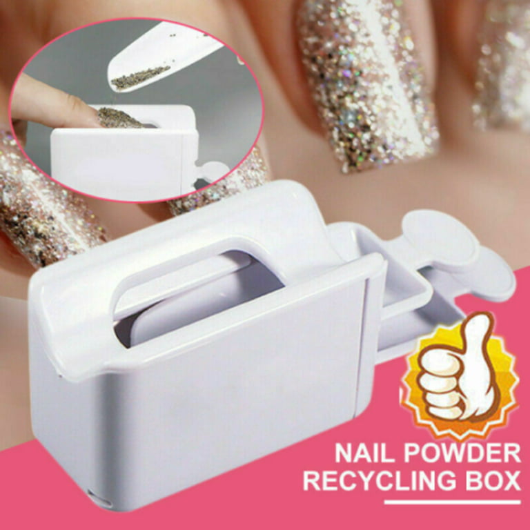 Dipping Powder Recycling Tray Nail Glitter Storage Box Case Manicure Tools