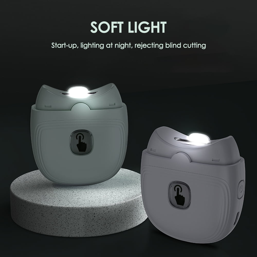 Electric Nail Clipper, 3 in 1 Fingernail Trimmer, Polisher & Clip Storage with LED Light, USB Rechargeable Automatic Safety Nail Cutter for Baby, Kids, Seniors