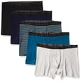thumbnail image 1 of Calzoncillos tipo bóxer Perry Ellis de algodón elástico para hombre, paquete de 5, 1 of 3
