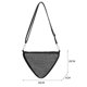 thumbnail image 3 of Bolsa de hombro con diamantes de imitación triangulares, de mensajero de compras para mujer (negro) Ehuebsd Para Estrenar, 3 of 9