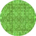 thumbnail image 1 of Ahgly Company Indoor Round Oriental Green Traditional Area Rugs, 5' Round, 1 of 4