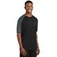 thumbnail image 4 of Sport-Tek PosiCharge Competitor Sleeve Blocked Tee-XS (Black/ Iron Grey), 4 of 6
