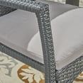 thumbnail image 6 of Noble House Julie Outdoor 7 Piece Traditional Expandable Dining Table Set, Sandblast Dark Gray/Gray, 6 of 8