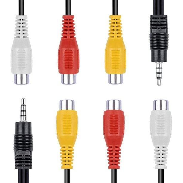 Plannu RCA 10FT Audio/Video Composite Cable DVD/VCR/SAT Yellow/White