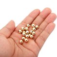 thumbnail image 4 of Uxcell 8mm Gold Filled Spacer Beads for Jewelry Making, 100 Pack Metal Round Beads Brass Beads, Champagne, 4 of 8
