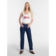 thumbnail image 2 of Kacey Lee Women's High Rise Straight Jeans, Sizes 0-18, 2 of 6