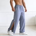 thumbnail image 2 of Rhuody Men Pants Straight Leg Easy On Off For Slkacks Mid Rise Physical And Acupuncture Post Recovery Sweatpants Comfortable Clothing L Blue, 2 of 4