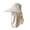 Beige, variant on HONHUZH Summer Hats Womens Wide Brim Sun Hat With Detachable Face Cover Neck Flap Summer UV Protection