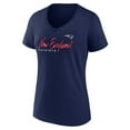 thumbnail image 2 of Women's Fanatics Navy New England Patriots Shine Time V-Neck T-Shirt, 2 of 3
