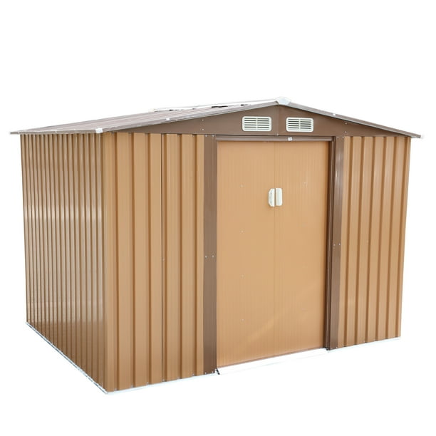 jaxpety 8' x 6' large outdoor storage shed galvanized