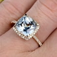 thumbnail image 5 of 1.50 Carat Cushion Cut Aquamarine Diamond Engagement Ring On 10k Aquamarine Yellow Gold Ring, 5 of 5