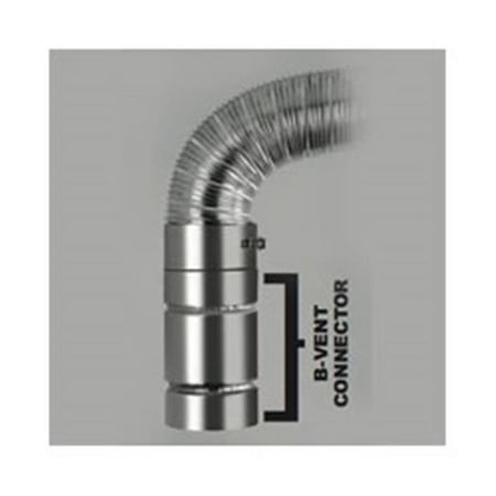 

Air Jet 3601605 8 in. B-Vent Connector Drip-Free Connects Aluminum Flex Chimney Pipe