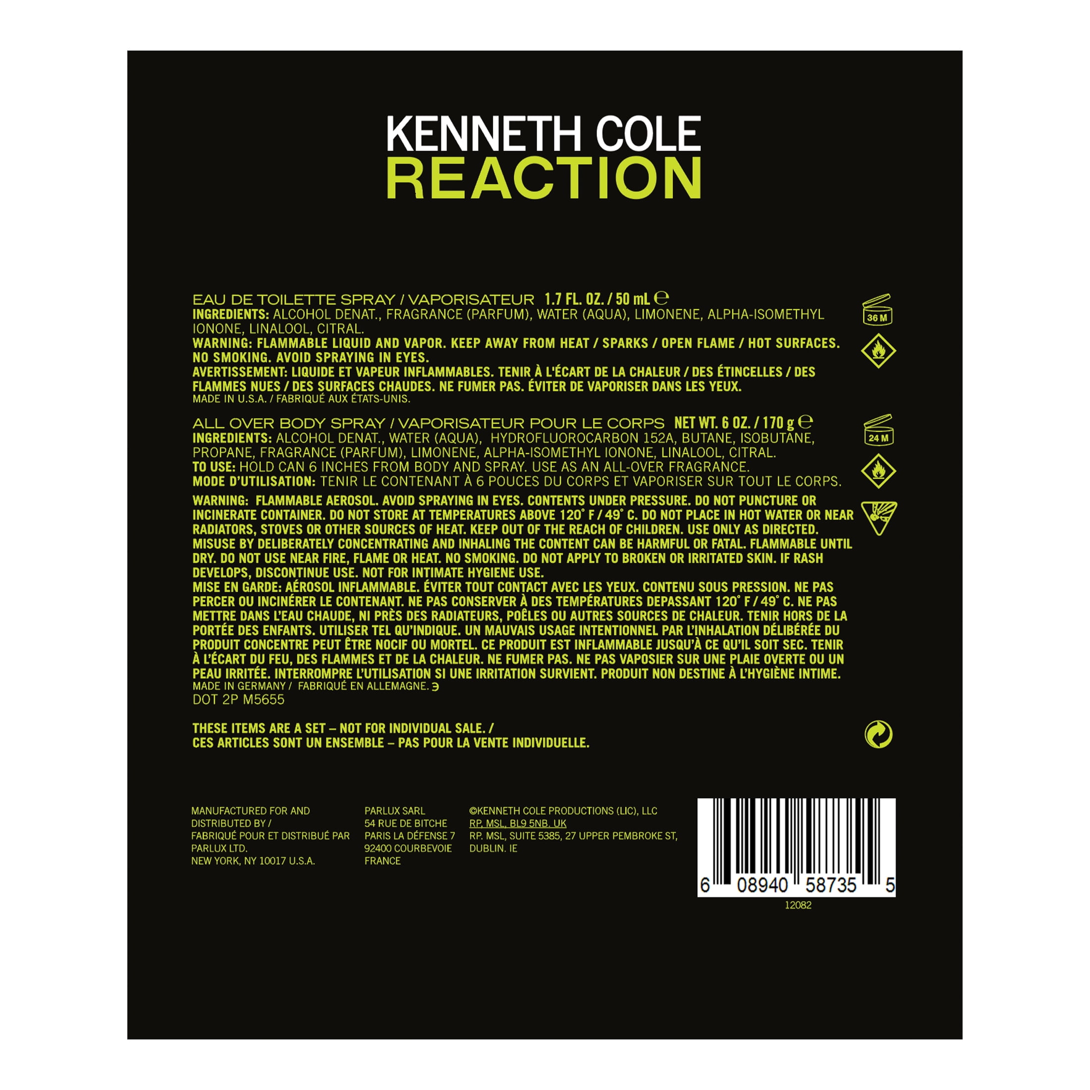 Kenneth Cole Reaction, Cologne Gift Set for Men, 2 Pieces