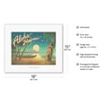 thumbnail image 2 of Aloha Hawaii - Full Moon over Diamond Head - Vintage Hawaiian Travel Poster by Kerne Erickson - Fine Art Rolled Canvas Print 11in x 14in, 2 of 4