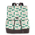 thumbnail image 1 of Disketp Cartoon Crocodile Mochila de Cuero para Mujer, Bolso de Espalda Antirrobo con Estilo para Viaje, Trabajo y Uso Diario, 1 of 4