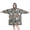 Halloween Ghost Cat Gray, variant on Halloween Ghost Cat Blue Wearable Blanket Hoodie, Flannel Oversized Wearable Blanket with Sleeves & with Sleeves & Pockets, Comfort Gifts Ideas for Wife Son Mom Husband Daughter