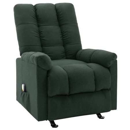 ikayaa Massage Reclining Chair Dark Green Fabric