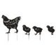 thumbnail image 1 of Estaca De Jardín Estatua de animal enchufable de pollo con silueta hueca de estaca de jardín de metal (pollo), 1 of 6
