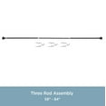 thumbnail image 4 of Kenney Byron 30-84" Value Decorative Steel Adjustable Curtain Rod, 1" Dia., Black, 4 of 6