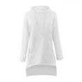 thumbnail image 6 of SHTXOZHI Fall Hoodies for Women Long Sleeve Drawstring Sweatshirts with Pockets Asymmetrical Tunic Tops, 6 of 7