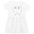 thumbnail image 3 of Inktastic Cute Tooth Girls Toddler Dress, 3 of 5