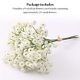 thumbnail image 4 of Ramo de flores artificial Advancent para decoración de boda con 9 flores plástico decoración verde, 4 of 6