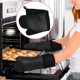 thumbnail image 3 of Extra Long Silicone Oven Mitts Heavy Duty Commercial Grade Oven Mitts Heat Resistant Bbq Gloves with, 3 of 5
