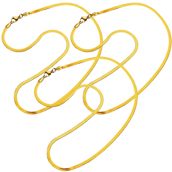 cadenas finas GoldLuve 3Pzas Oro 50cm 6mm de grosor.
