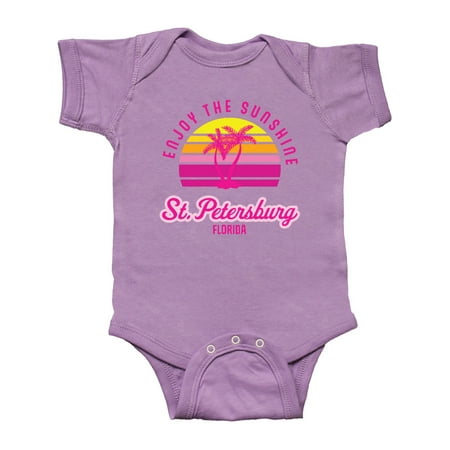 

Inktastic Summer Enjoy the Sunshine St. Petersburg Florida in Pink Gift Baby Boy or Baby Girl Bodysuit