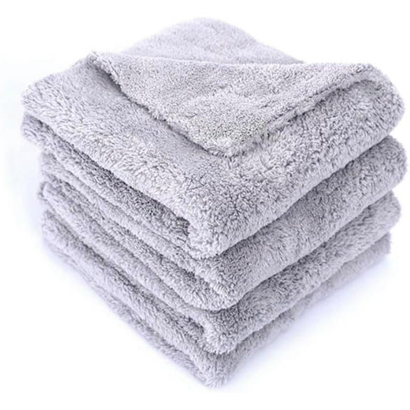 O.C.D 500gsm Ultra Soft Microfiber Car Drying Towels (Grey Edgeless 3 Pack Color May Vary)
