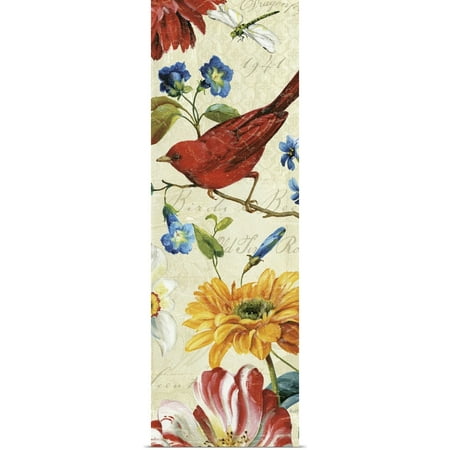 Great BIG Canvas | Rolled Lisa Audit Poster Print entitled Rainbow Garden VII - Cream