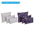 thumbnail image 4 of Unique Bargains Sac à Collation et à Sandwich en Polyester Réutilisable et Lavable, 3 Tailles, Blanc/noir, Ensemble de 2/6 Pcs, 4 of 8