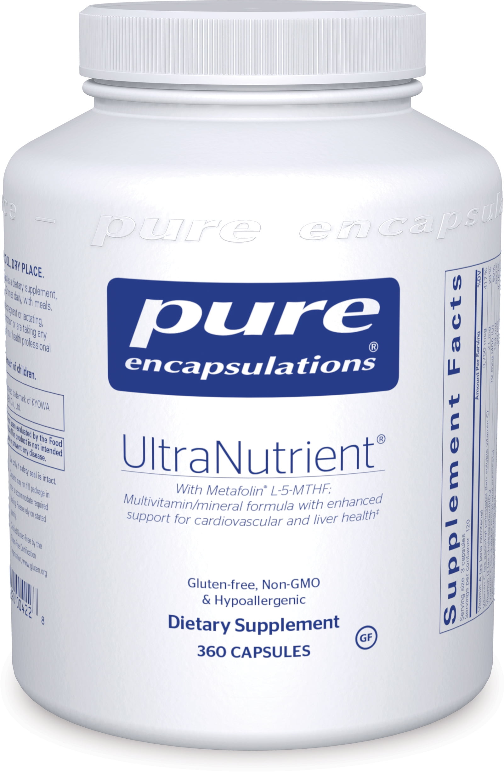 Pure Encapsulations UltraNutrient Hypoallergenic Multivitamin
